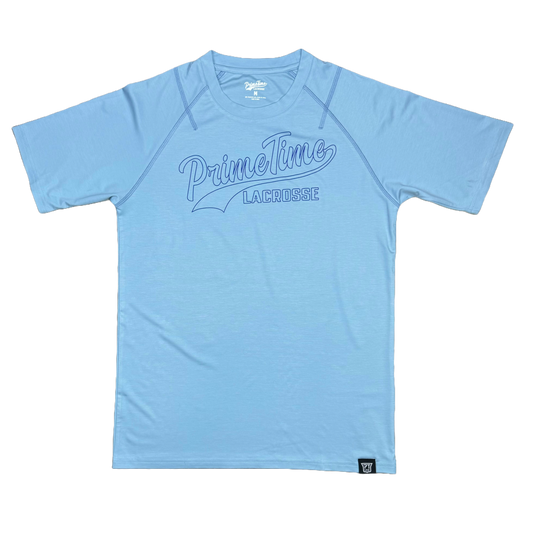 Tech Tee SS Carolina-Script Outline